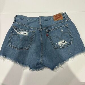 Levi's 501 Distressed Jean Shorts sz 10 High rise